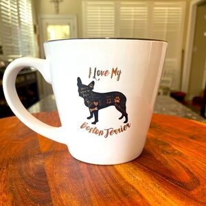 Mug I LOVE MY BOSTON TERRIER 10 Strawberry St. Ceramic Gold Accents Coffee Tea
